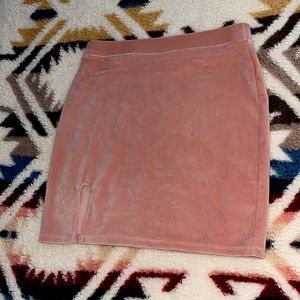Mauve Mini Skirt With Slit